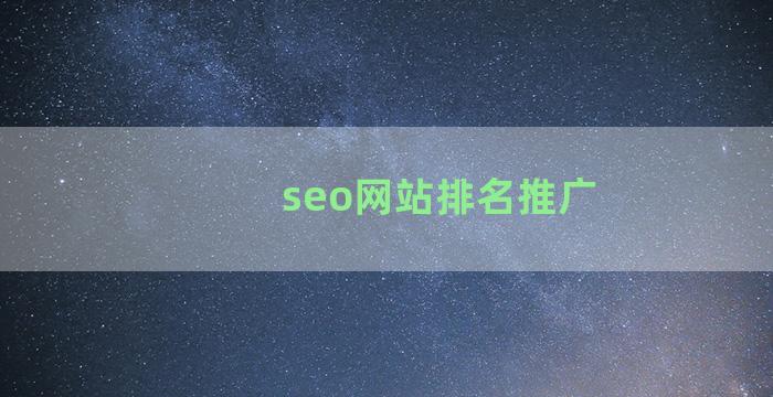 seo网站排名推广